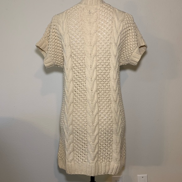 C Concept long cable knit cardigan big snap button - Picture 4 of 6